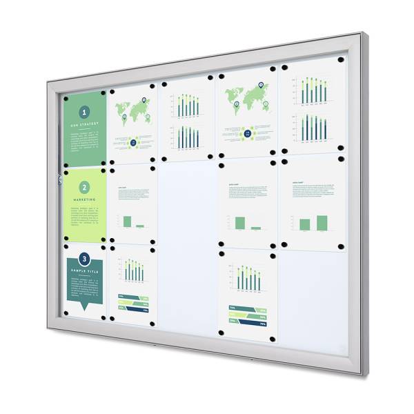 OUTDOOR NOTICEBOARD Slim 15xA4