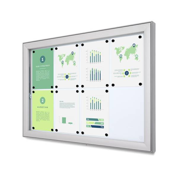 OUTDOOR NOTICEBOARD Slim 8xA4