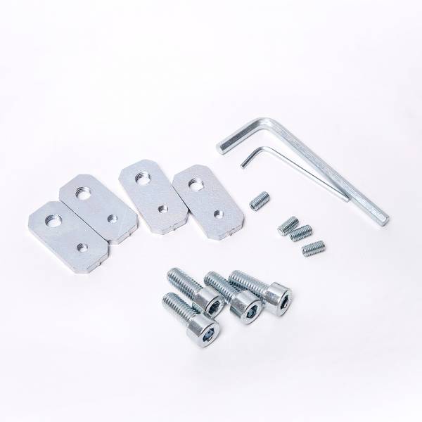 Mounting set for SCT or SCL showcases on SCPOST or SCPOSTP