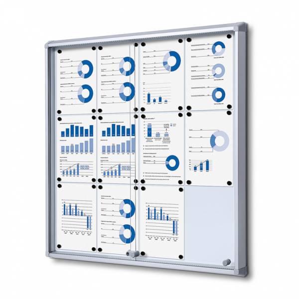 Fire-proof Noticeboard with sliding doors (12xA4)