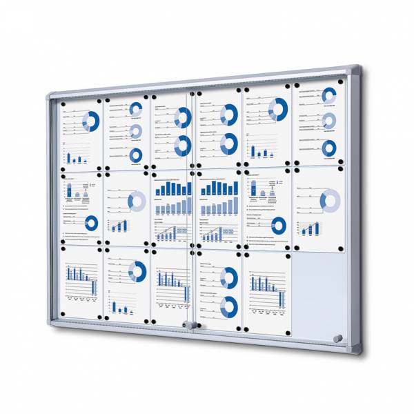 Fire-proof Noticeboard with sliding doors (18xA4)