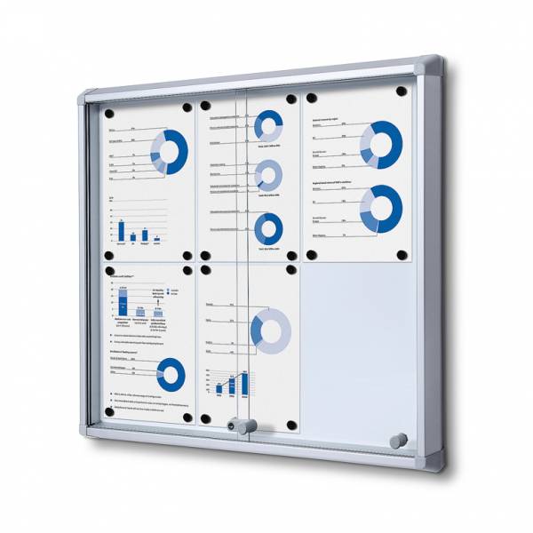 Fire-proof Noticeboard with sliding doors (6xA4)