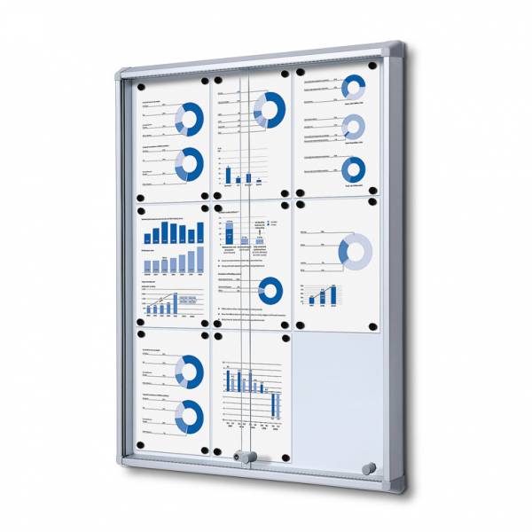 Fire-proof Noticeboard with sliding doors (9xA4)