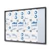 Noticeboard with sliding doors -  SLIM - 7