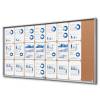Cork Noticeboard with sliding doors - SLIM (10xA4) - 1