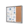 Cork Noticeboard with sliding doors - SLIM (6xA4) - 6