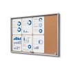 Cork Noticeboard with sliding doors - SLIM (12xA4) - 7