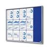 Felt Noticeboard with sliding doors -  SLIM - 0