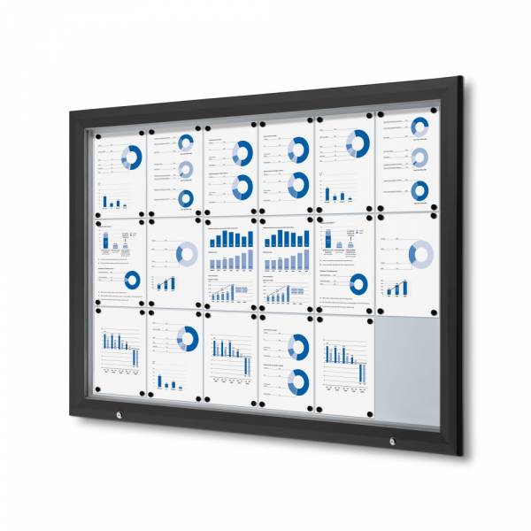 Outdoor Noticeboard  - Black (18xA4)