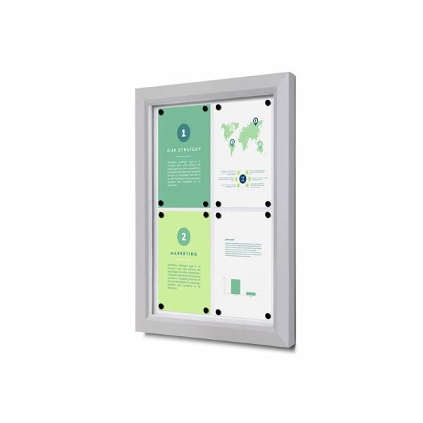 Outdoor Lockable Showcase Slim 4 x A4