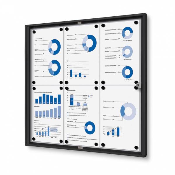 Noticeboard Economy Black (6xA4)