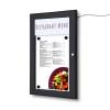 Menu Display Case with Logo panel Indoor Outdoor Silver anodised finish - 3