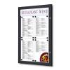 Menu Display Case with Logo panel Indoor Outdoor Silver anodised finish - 6