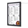 Menu Display Case with Logo panel Indoor Outdoor Silver anodised finish - 1