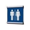 Door Sign 15,5 x 15,5 cm Set Men/Women White - 0