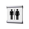 Door Sign 15,5 x 15,5 cm Set Men/Women White - 2