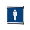 Door Sign 15,5 x 15,5 cm Set Men/Women White - 3