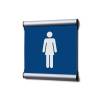 Door Sign 15,5 x 15,5 cm Set Men/Women White - 5