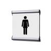 Door Sign 15,5 x 15,5 cm Set Men/Women White - 6