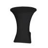 Table Cover Standing Round, diameter 90cm, Double Stretch fabric 100% PES BLACK - 1