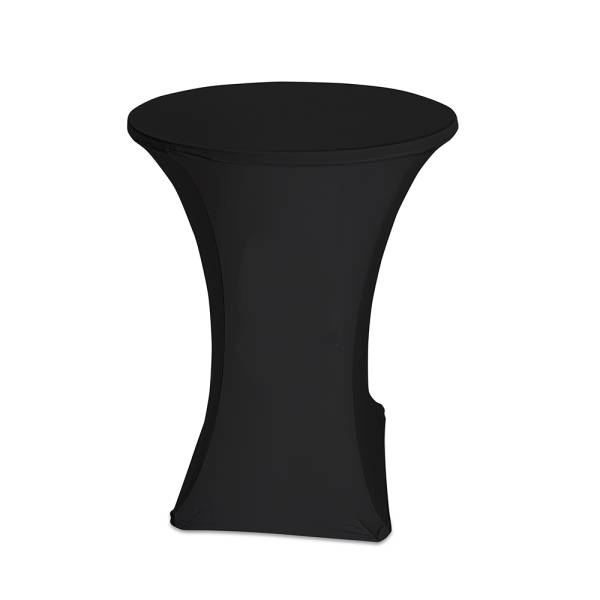 Table Cover Standing Round, diameter 90cm, Double Stretch fabric 100% PES BLACK
