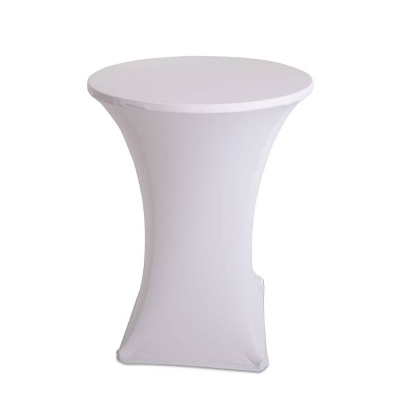 Table Cover Standing Round White