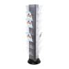 TRYS Revolving Brochure stand - 3 sided in silver & black finish - 2