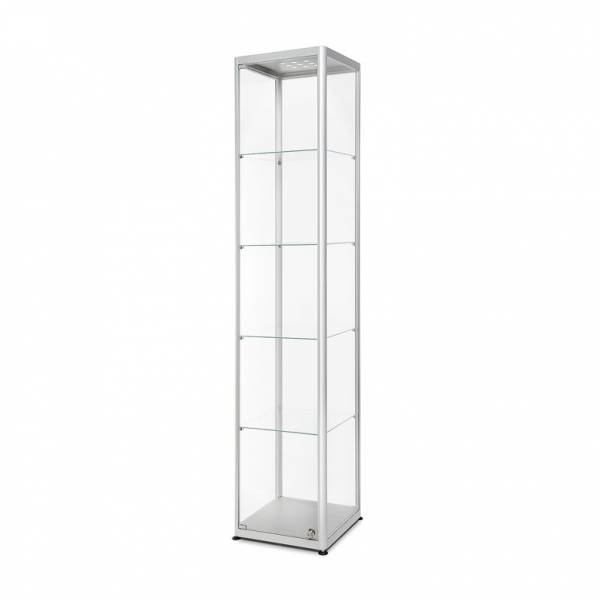 LED illuminated Glass Showcase 400x400x2000mm