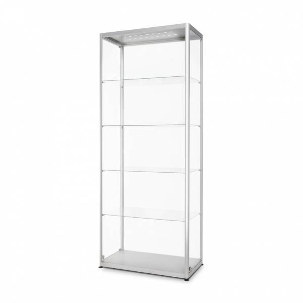 LED illuminated Glass Showcase 800x400x2000mm