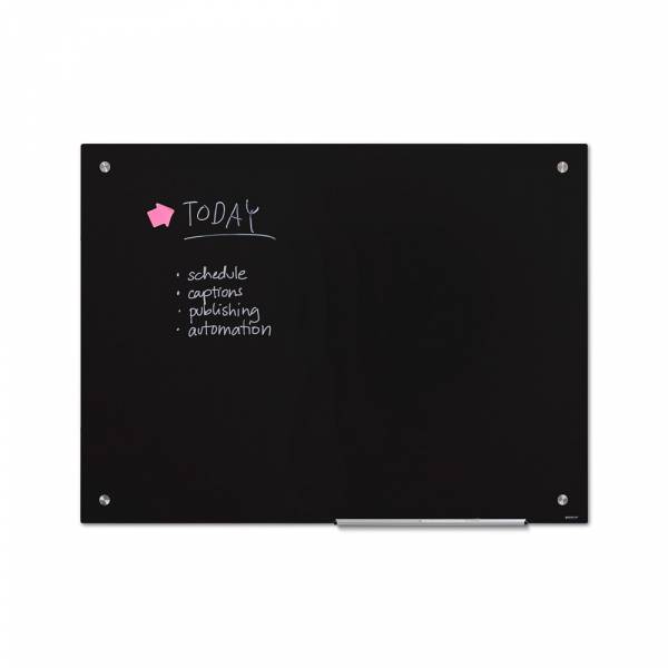 Glass whiteboard 90x120 Black