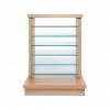 Small wooden rack with glass shelves Light Brown - 6
