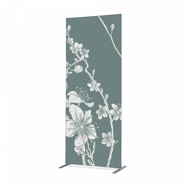 Textile Room Divider Deco 85-200 Double Abstract Japanese Cherry Blossom Green ECO print material