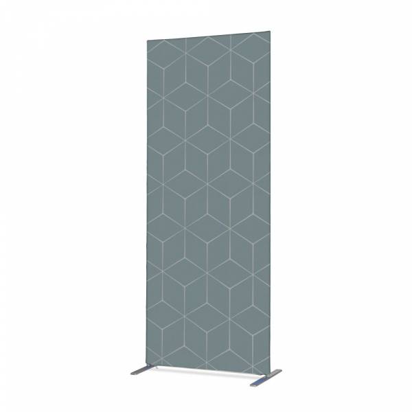 Textile Room Divider Deco 85-200 Double Hexagon Grey ECO print material