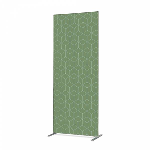 Textile Room Divider Deco 100-200 Double Hexagon Green ECO print material