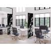 Textile Room Divider Deco 100-200 Double Abstract Japanese Cherry Blossom Black - 15