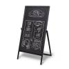 Wooden A-board Flip 55 x 105 cm Black - 0