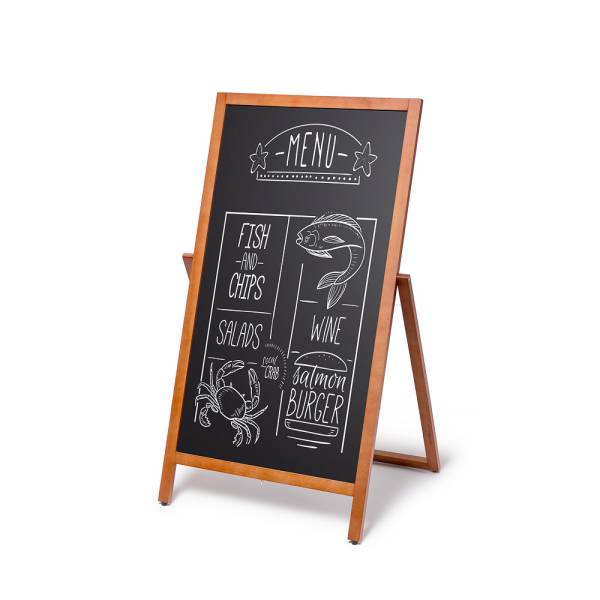 Wooden A-board Flip 55 x 105 cm Light Brown