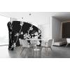 Textile Room Divider Moon Abstract Japanese Cherry Blossom Black - 13