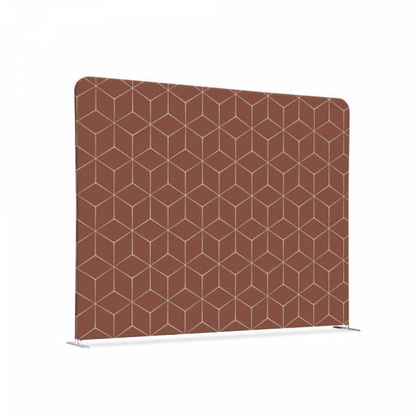 Textile Room Divider 150-150 Double Hexagon Rust