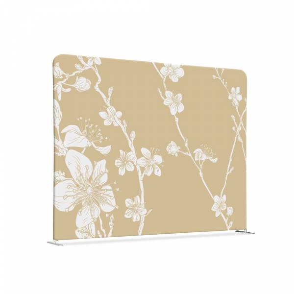 Textile Room Divider 200-150 Double Abstract Japanese Cherry Blossom Beige